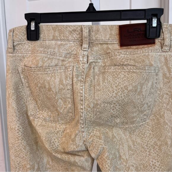 Lauren Ralph Lauren Snake Print Modern Straight Jeans 6 - Picture 5 of 13